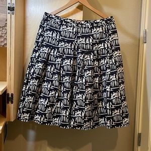 Tory Burch - A-line Navy Patterned Skirt - Size 10 - Like new!